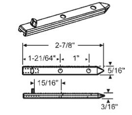 Pivot Bar, Zinc Die Cast 2-7/8 w/ Stop - Pivot Bar, Zinc Die Cast 2-7/8 w/ Stop