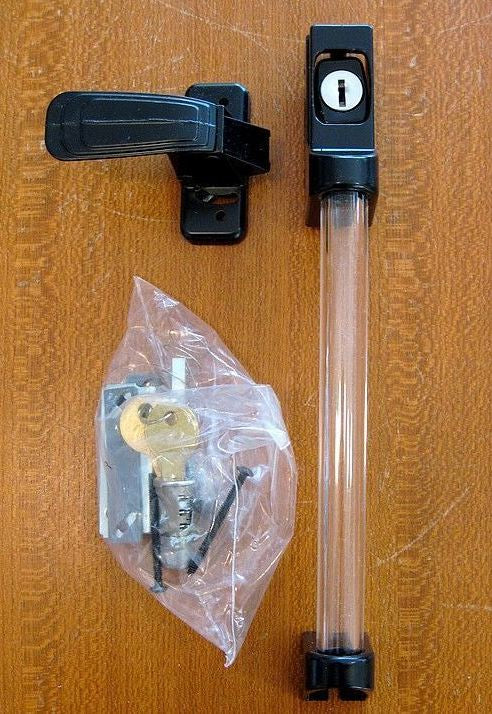 Storm Door Keyed Handle Set Round Plex - Storm Door Keyed Handle Set Round Plex