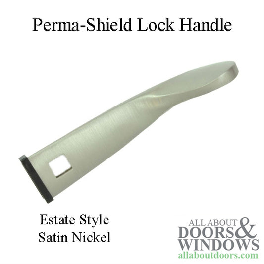 Andersen Perma-Shield Lock Handle, Estate Style - Satin Nickel