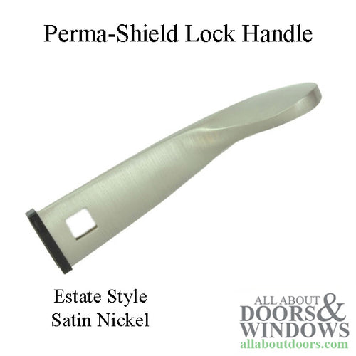 Andersen Perma-Shield Lock Handle, Estate Style - Satin Nickel - Andersen Perma-Shield Lock Handle, Estate Style - Satin Nickel