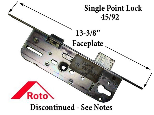 16mm Roto Single Point Lock (SPL) 13-3/8 Faceplate