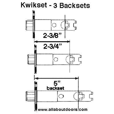 Kwikset Deadbolt Latch, 660 Adjustable Backset- Antique Nickel - Kwikset Deadbolt Latch, 660 Adjustable Backset- Antique Nickel