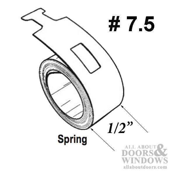 Coil Spring 1/2 inch Constant Force, 7.5 pound 1-1/4 Universal pocket - Coil Spring 1/2 inch Constant Force, 7.5 pound 1-1/4 Universal pocket