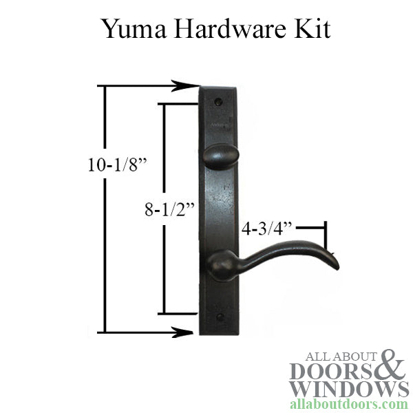 Andersen Yuma Double Door Hardware Kit - Non-Keyed - Distressed Bronze - Andersen Yuma Double Door Hardware Kit - Non-Keyed - Distressed Bronze