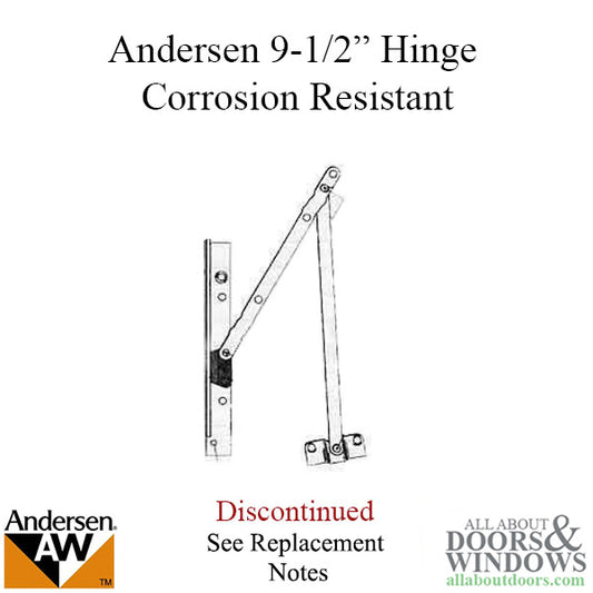 Andersen Awning 9-1/2 Hinge, High Corrosion Resistant - Discontinued