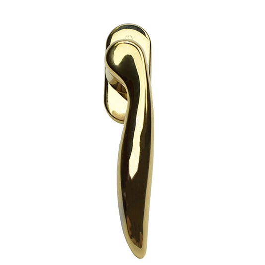 Toronto Handle for Tilt & Turn Windows - Solid Brass - Resista Polished Brass, Right Hand