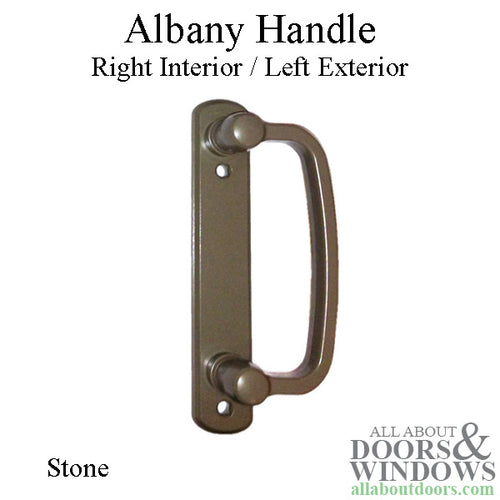 Andersen Gliding Door Albany Handle, Right Interior/Left Exterior - Stone - Andersen Gliding Door Albany Handle, Right Interior/Left Exterior - Stone