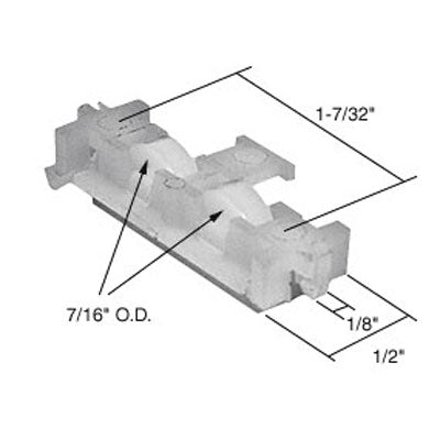 Roller Assembly (Flat) - Sliding Windows, Nylon - Roller Assembly (Flat) - Sliding Windows, Nylon