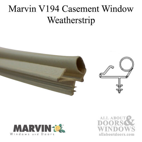 Marvin Casement Window, Bulb Weather strip, Jamb - 84 inch - Beige - Marvin Casement Window, Bulb Weather strip, Jamb - 84 inch - Beige