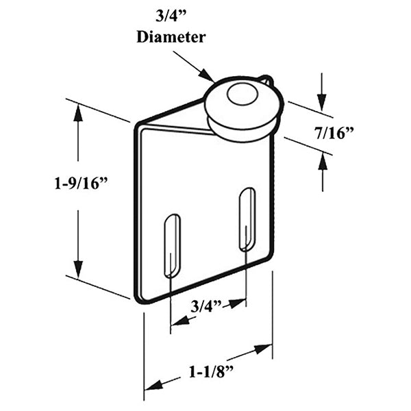 Top Hung Roller Assembly with 3/4 Inch Nylon Wheel for Sliding Screen Door - Top Hung Roller Assembly with 3/4 Inch Nylon Wheel for Sliding Screen Door