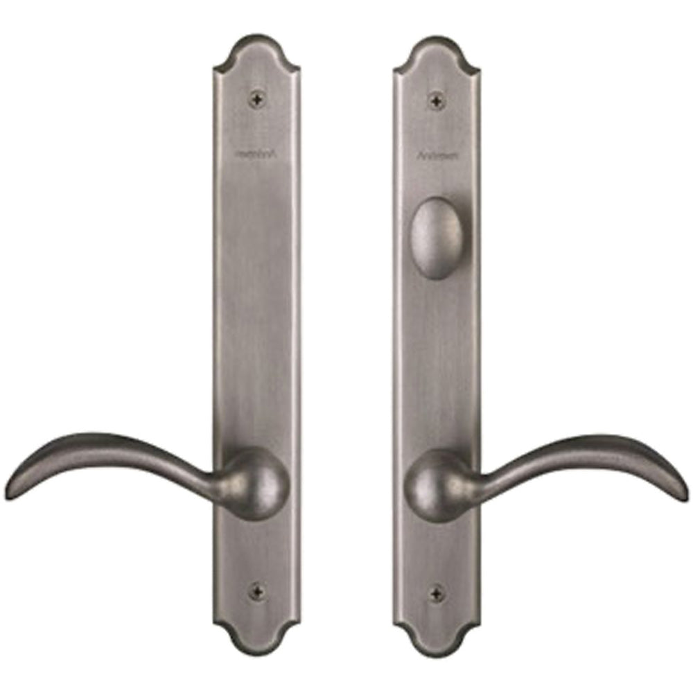 Hardware Kit, Double Door, Encino, Active / Passive - Distressed Nickel - Hardware Kit, Double Door, Encino, Active / Passive - Distressed Nickel