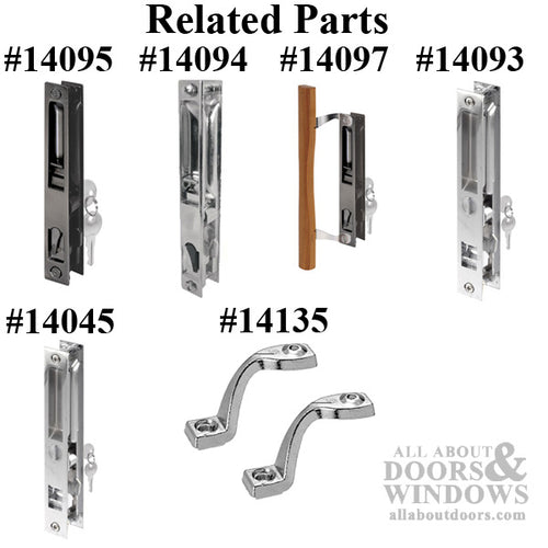 Non-Handed Stained Wood Pull Handle, Diecast Brackets 6-5/8