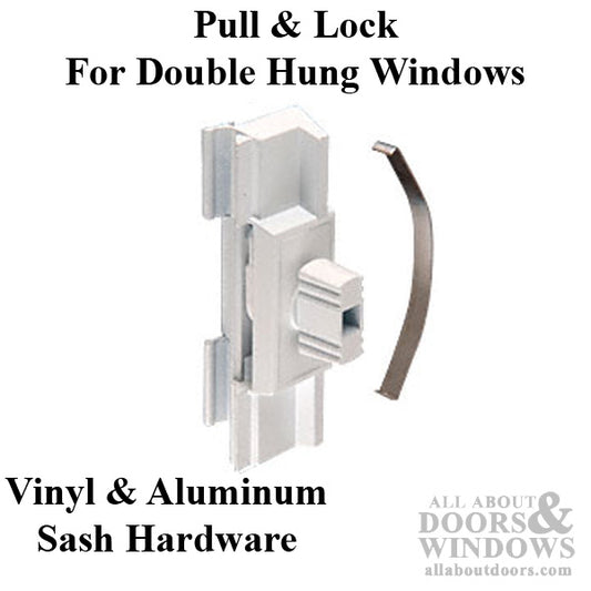 Pull and Lock - Vinyl and Aluminum Sash Hardware, Diecast - White