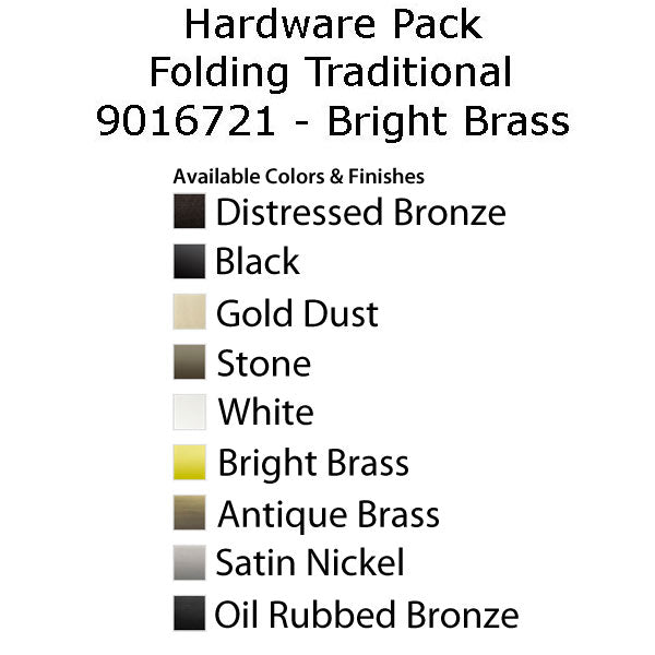 Andersen Casement Window - 200/400 Series - Hardware Pack - Folding Traditional - Bright Brass - Andersen Casement Window - 200/400 Series - Hardware Pack - Folding Traditional - Bright Brass