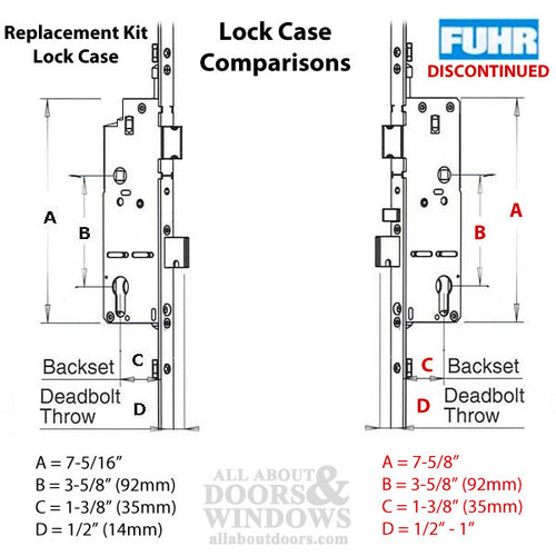 92-1/2 inch Roller Multipoint Lock, 35mm backset, 35 inch Handle Height Discontinued See Replacement Options - 92-1/2 inch Roller Multipoint Lock, 35mm backset, 35 inch Handle Height Discontinued See Replacement Options