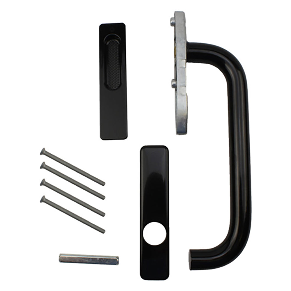 Hoppe Paris Door Handle With Finger For Lift and Slide Doors Jet Black Handles - Hoppe Paris Door Handle With Finger For Lift and Slide Doors Jet Black Handles