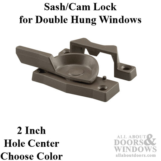 Sash / Cam Lock - Wood Sash Hardware, Diecast - Choose Color