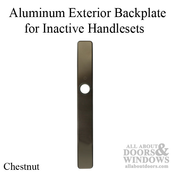 HOPPE Aluminum Exterior Backplate 2246 for Inactive Handlesets - Chestnut - HOPPE Aluminum Exterior Backplate 2246 for Inactive Handlesets - Chestnut