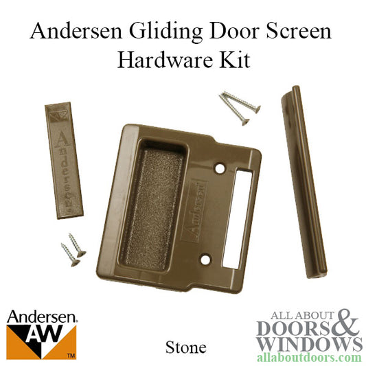 Andersen Window - Frenchwood Gliding Doors - Screen Hardware Kit, Stone