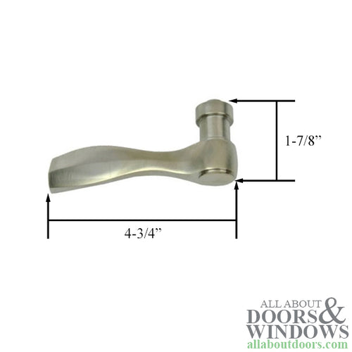 Andersen Newbury Estate Handle Only, Left Hand - Satin Nickel - Andersen Newbury Estate Handle Only, Left Hand - Satin Nickel