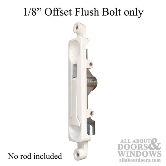 1/8" Offset Flush Bolt Only, NO ROD - White