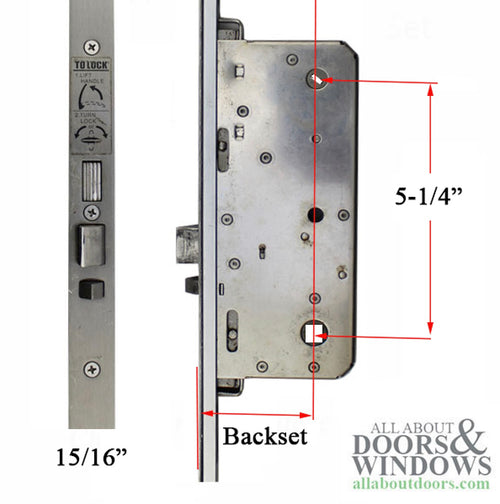 Neuma 24mm Multipoint Lock 2-3/8 Inch Backset 92 Inch In-Swing Door - Neuma 24mm Multipoint Lock 2-3/8 Inch Backset 92 Inch In-Swing Door