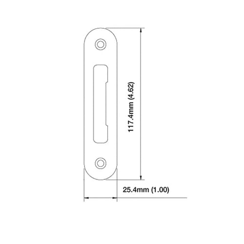 HOPPE Strike Plate with Radius Lip - HOPPE Strike Plate with Radius Lip