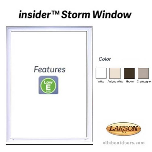 Larson Inside / Interior storm window, Low-E Glass