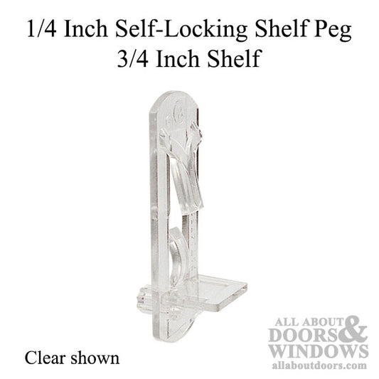 1/4 Inch Shelf Support Peg, 3/4 Inch - 4 Pack