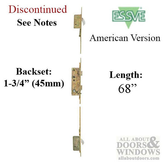 Essve Hook Latch 3-Point Multipoint Lock, 68 inch American Cylinder - Discontinued