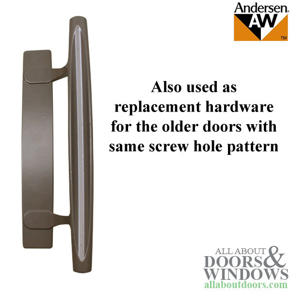 Andersen Exterior Door Handle  2 Panel Dished Style Stone - Andersen Exterior Door Handle  2 Panel Dished Style Stone