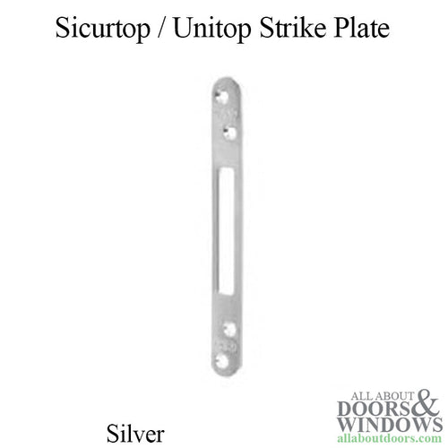 AGB Sicurtop / Unitop, Strike Plate,  Non-Handed for Poseidon Multipoint Lock -silver - AGB Sicurtop / Unitop, Strike Plate,  Non-Handed for Poseidon Multipoint Lock -silver