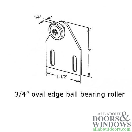 Shower Door Ball Bearing Roller Assembly with Straight Bracket 3/4 Inch Wheel Diameter - Shower Door Ball Bearing Roller Assembly with Straight Bracket 3/4 Inch Wheel Diameter