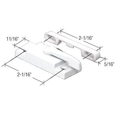 Sash/Cam Lock - Vinyl and Aluminum Sash Hardware, Diecast - White - Choose Handing - Sash/Cam Lock - Vinyl and Aluminum Sash Hardware, Diecast - White - Choose Handing