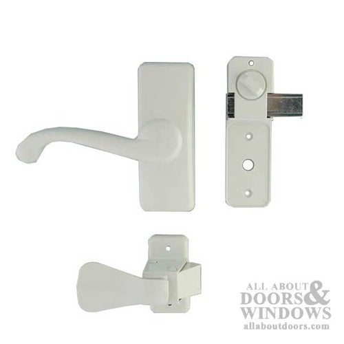 Larson Magna-Core Storm Door Lever Handle Set with Deadbolt - Larson Magna-Core Storm Door Lever Handle Set with Deadbolt