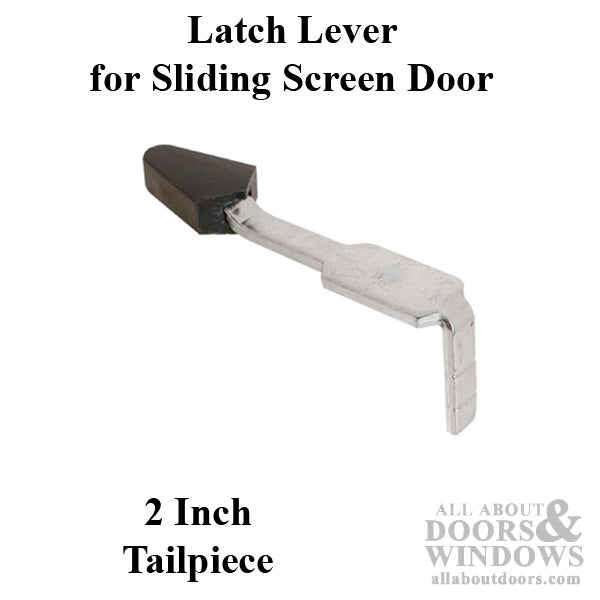 DISCONTINUED 2 Inch Lever Latch with Black Plastic Tip - DISCONTINUED 2 Inch Lever Latch with Black Plastic Tip