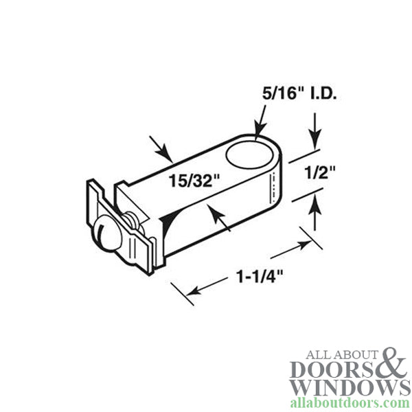 Slimfold Clamp, Pivot Rod , Metal bi-fold Door - Long - Slimfold Clamp, Pivot Rod , Metal bi-fold Door - Long