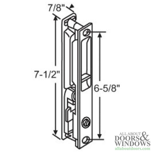 Non Keyed Flush Mount Handle With Nite Latch Feature 6-5/8 Inch Hole Center Spacing - Non Keyed Flush Mount Handle With Nite Latch Feature 6-5/8 Inch Hole Center Spacing