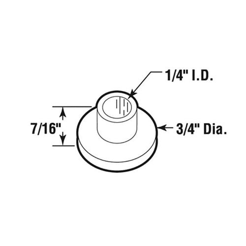 Pin Cap / Guide, 1/4 I.D., Nylon Replacement - Each - Pin Cap / Guide, 1/4 I.D., Nylon Replacement - Each