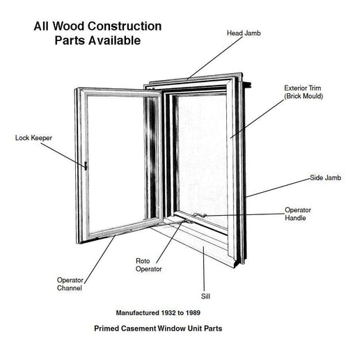 Window Screen, Primed Casement, N4 16 13/16 x 48 11/16 - Stone - Window Screen, Primed Casement, N4 16 13/16 x 48 11/16 - Stone