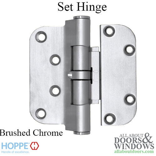 Hoppe Set Hinge, F41-R, 2009 LHI/RHO Brushed Chrome - Hoppe Set Hinge, F41-R, 2009 LHI/RHO Brushed Chrome
