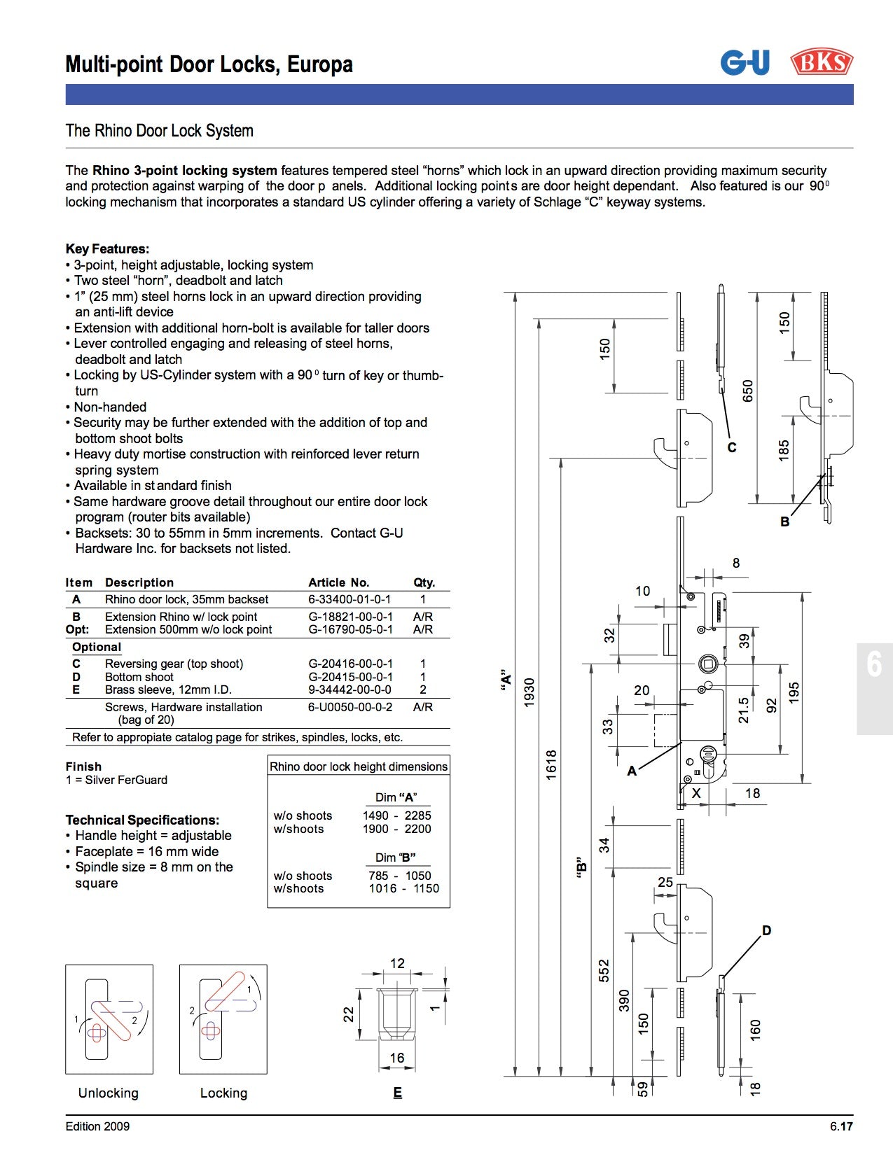 Rhino Active 50/92 Europa, 3 Point Hook / Shootbolt Opt - Silver Ferguard - Rhino Active 50/92 Europa, 3 Point Hook / Shootbolt Opt - Silver Ferguard
