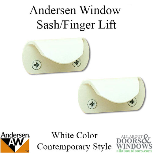 Andersen Contemporary Finger Lift,  Metal - White - Andersen Contemporary Finger Lift,  Metal - White