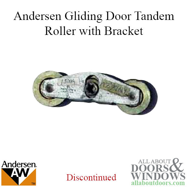 Andersen Window - Perma-Shield Gliding Patio Door Tandem Roller Assembly with Bracket, Old Style - Andersen Window - Perma-Shield Gliding Patio Door Tandem Roller Assembly with Bracket, Old Style