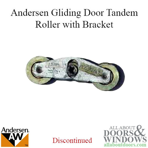 Andersen Window - Perma-Shield Gliding Patio Door Tandem Roller Assembly with Bracket, Old Style - Andersen Window - Perma-Shield Gliding Patio Door Tandem Roller Assembly with Bracket, Old Style