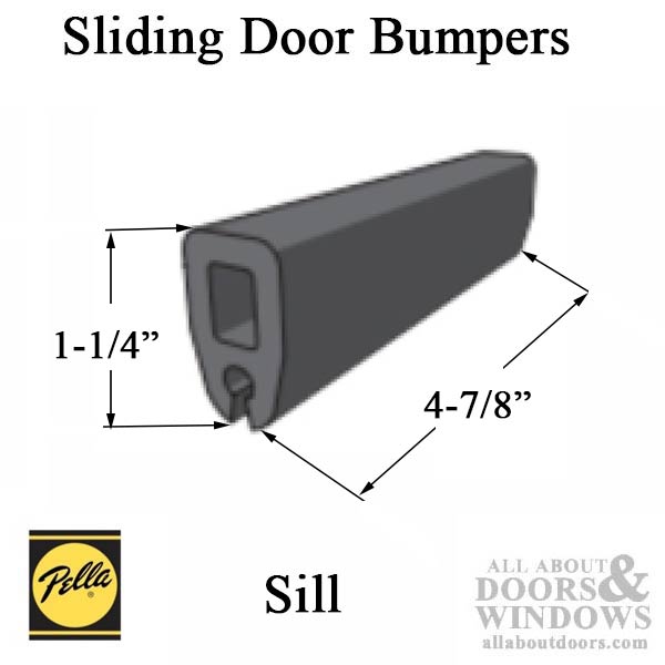 Pella Patio Door Bumper Set - Black (Head & Sill) - Pella Patio Door Bumper Set - Black (Head & Sill)