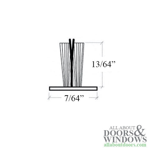 Adhesive Back Weatherstrip .270 x .200 Pile - Sold by the Foot - Adhesive Back Weatherstrip .270 x .200 Pile - Sold by the Foot