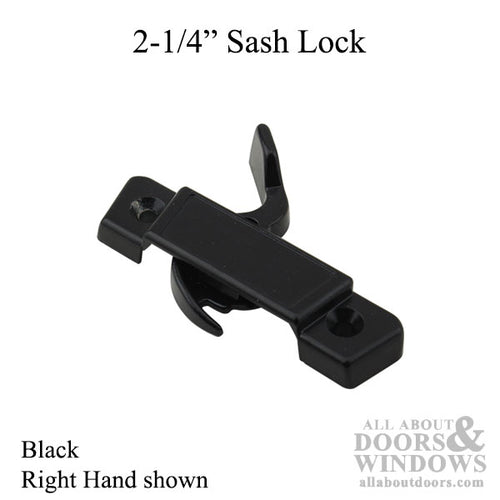 Sash Lock, 2-1/4'' Centered screws, Black - Choose Handing - Sash Lock, 2-1/4'' Centered screws, Black - Choose Handing