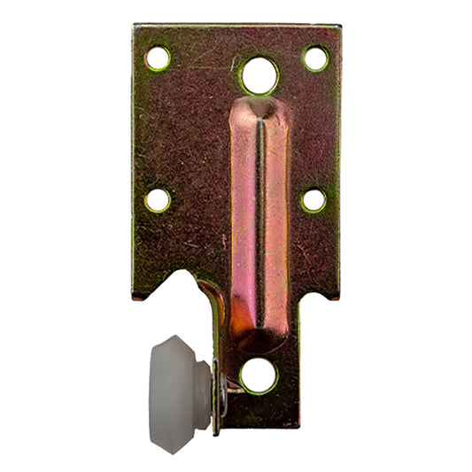 Monorail Drawer Roller Steel Bracket with 7/8 Inch Plastic Roller (Center) - Pair