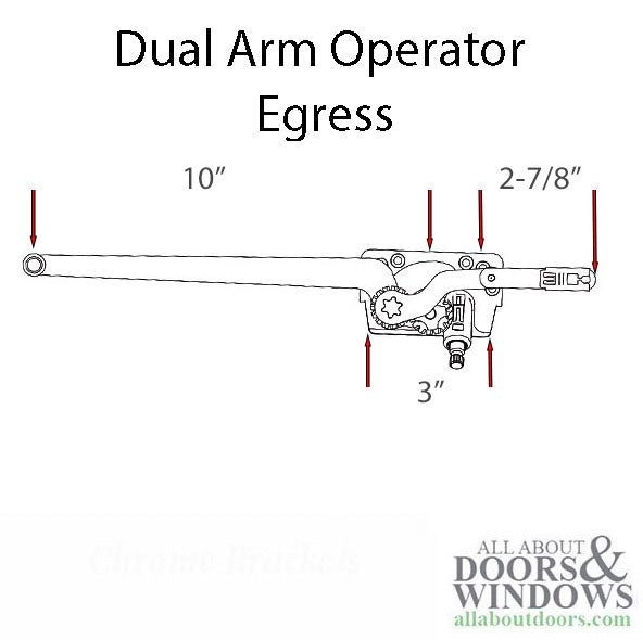 Andersen Eagle E-Series Egress Casement Operator Left Hand - Andersen Eagle E-Series Egress Casement Operator Left Hand